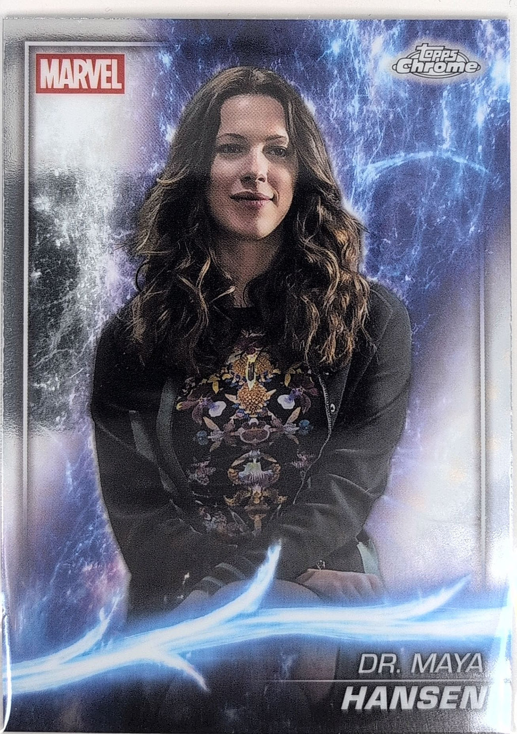 2025 Topps Chrome Marvel Studios Dr. Maya Hansen #36 front