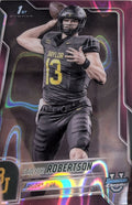 2025 Bowman University Chrome Sawyer Robertson #33 Pink Lava Refractor Baylor Bears front