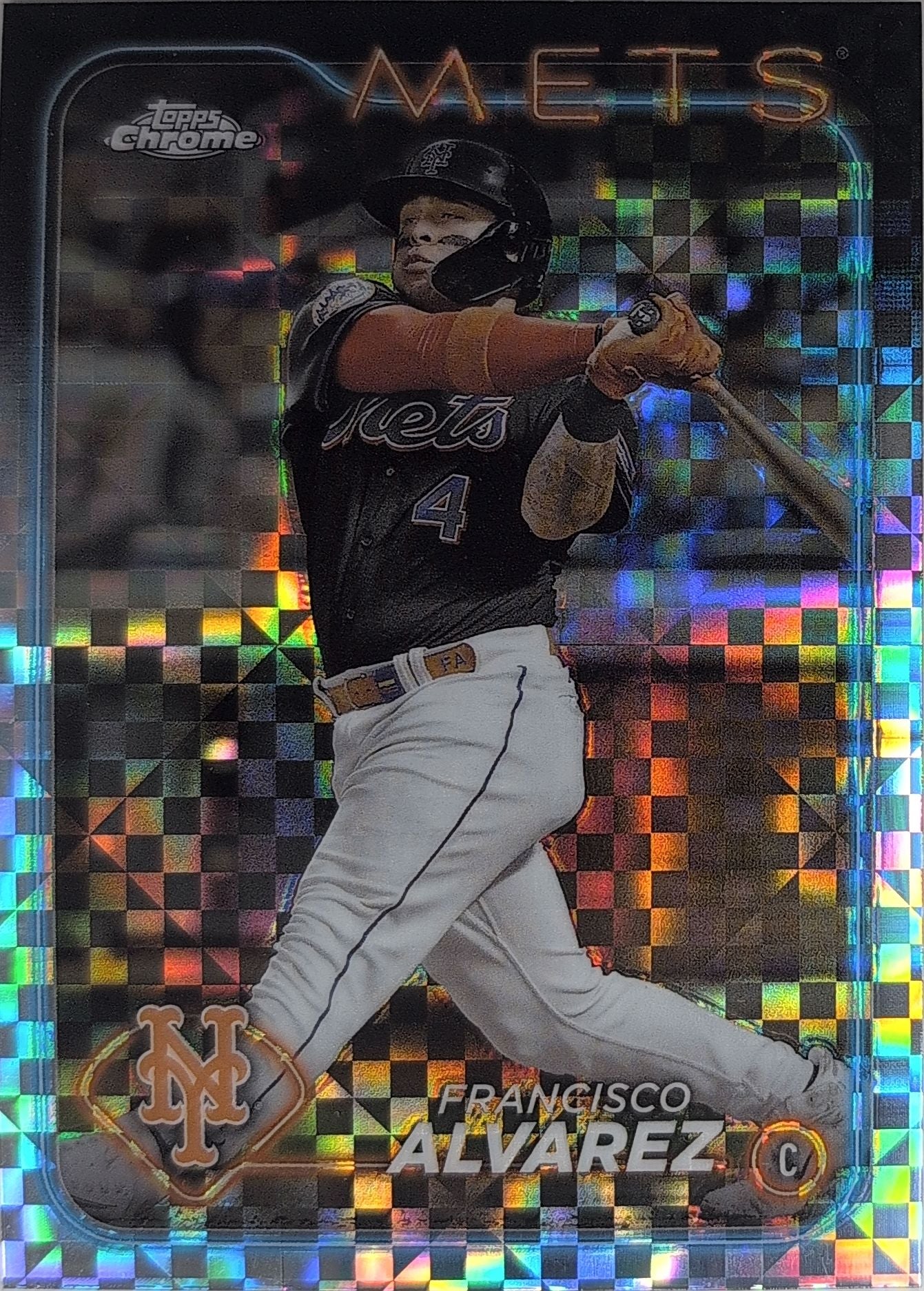 2024 Topps Chrome Francisco Alvarez #188 X-Fractors New York Mets front