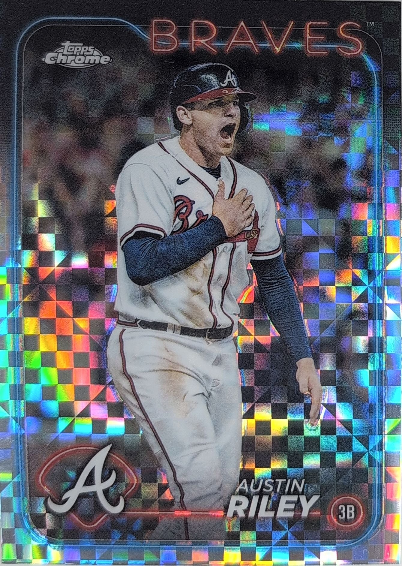2024 Topps Chrome Austin Riley #84 X-Fractors Atlanta Braves front