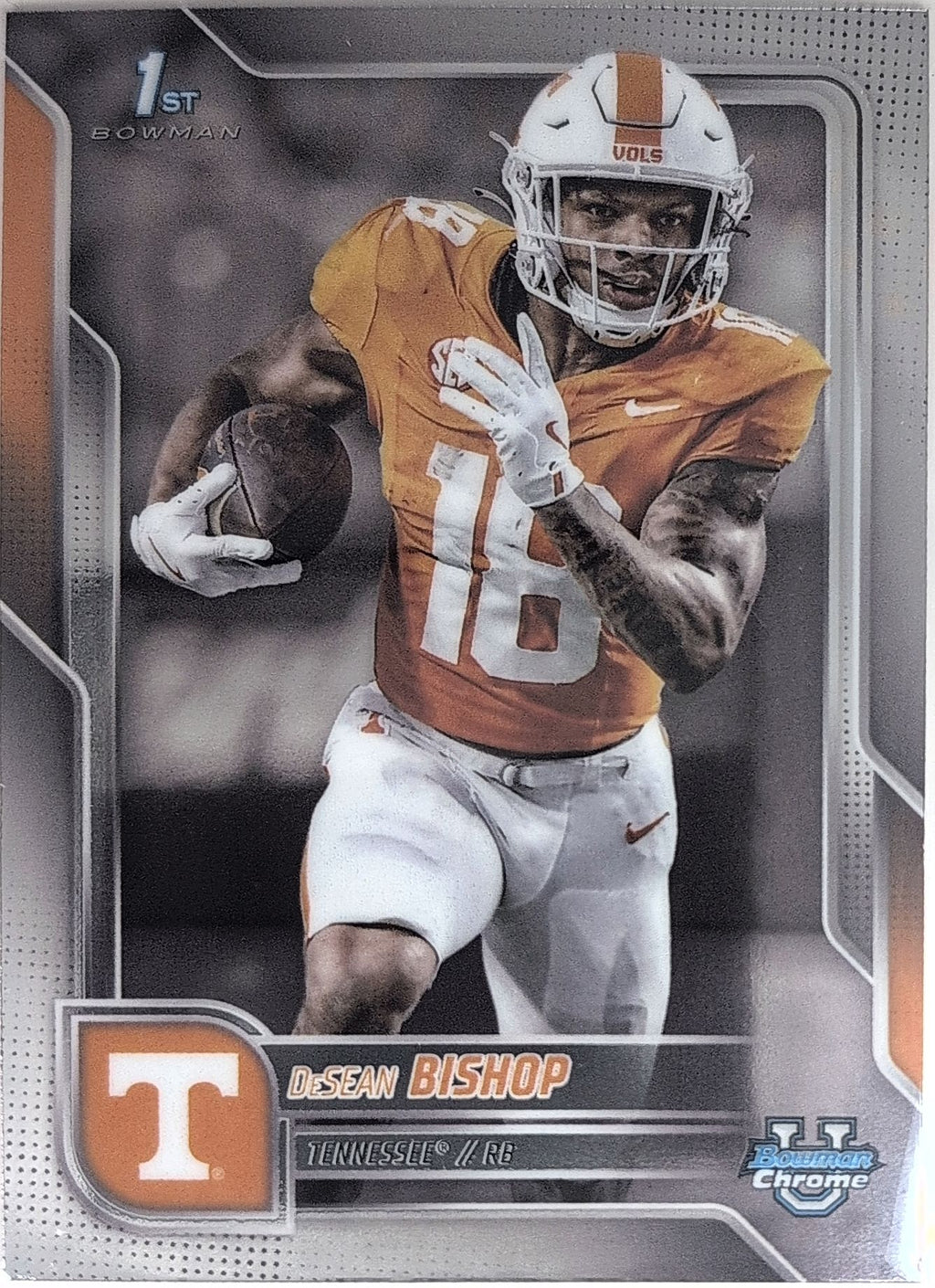 2025 Bowman University Chrome DeSean Bishop #67 Tennessee Volunteers front