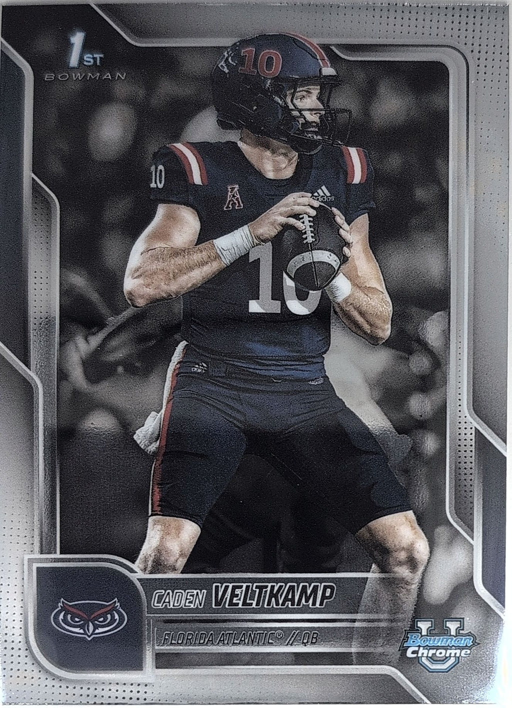 2025 Bowman University Chrome Caden Veltkamp #41 Florida Atlantic Owls front