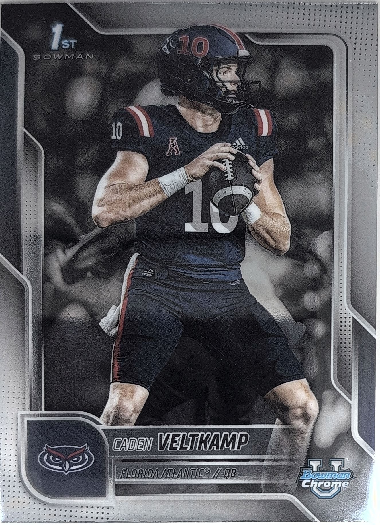 2025 Bowman University Chrome Caden Veltkamp #41 Florida Atlantic Owls front