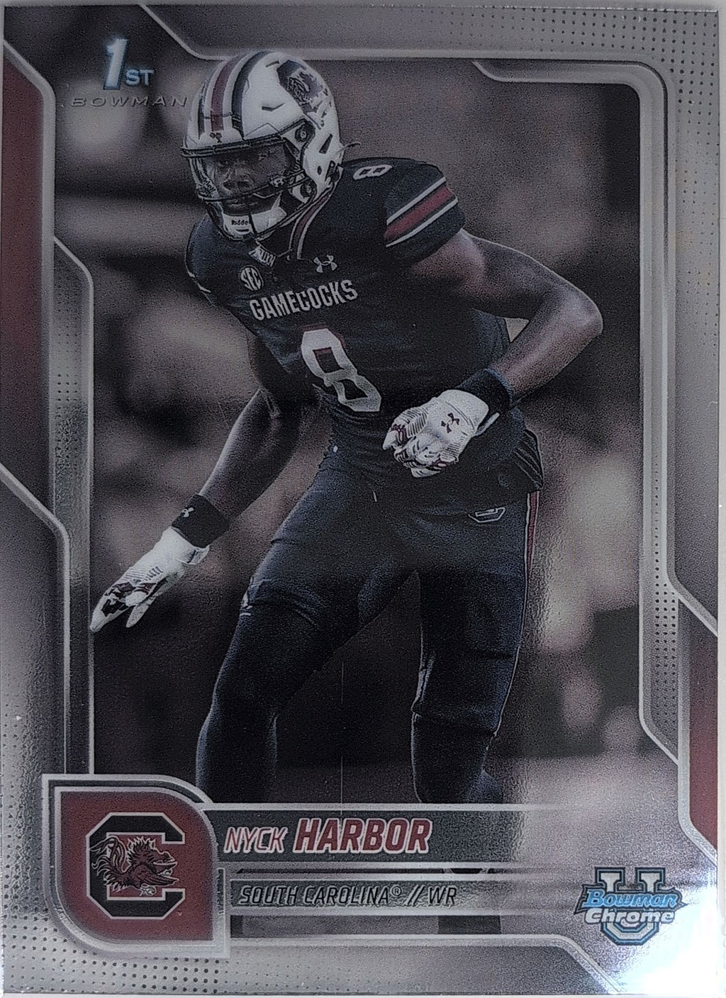 2025 Bowman University Chrome Nyck Harbor #82 South Carolina Gamecocks front