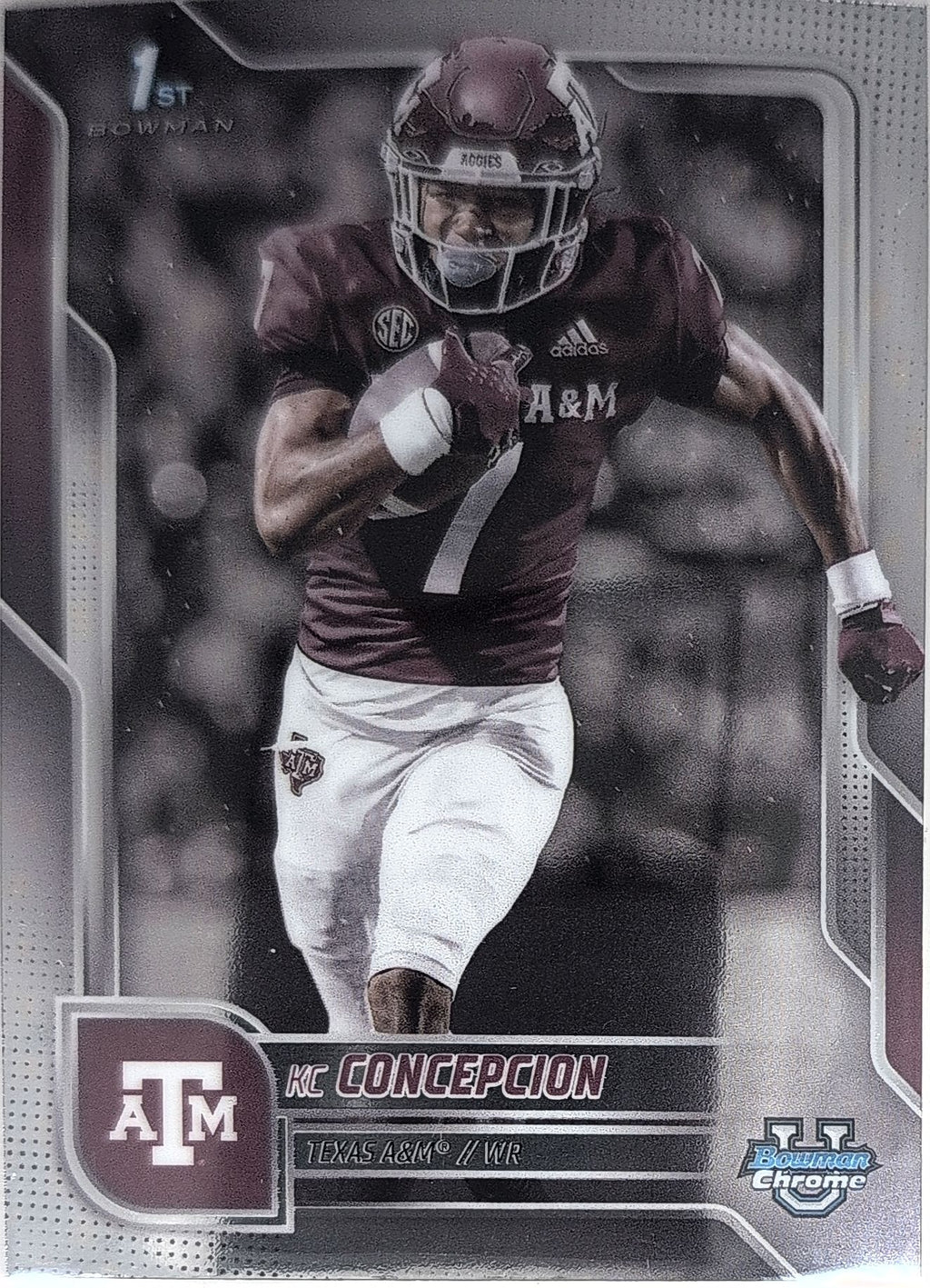 2025 Bowman University Chrome KC Concepcion #91 Texas A&M Aggies front