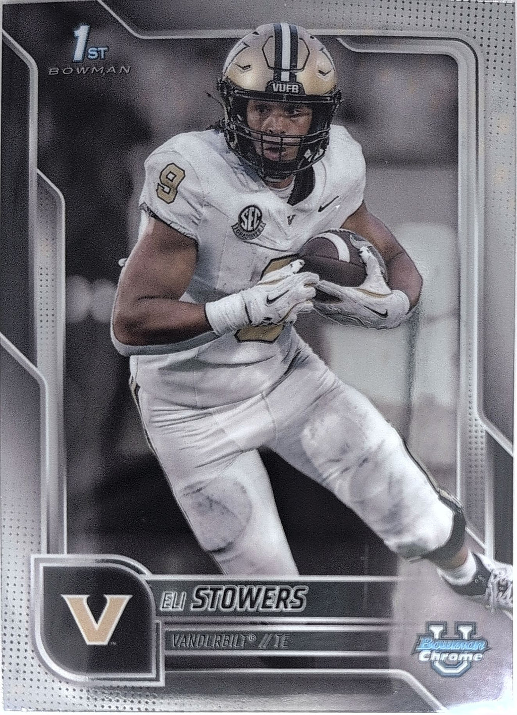 2025 Bowman University Chrome Eli Stowers #191 Vanderbilt Commodores front