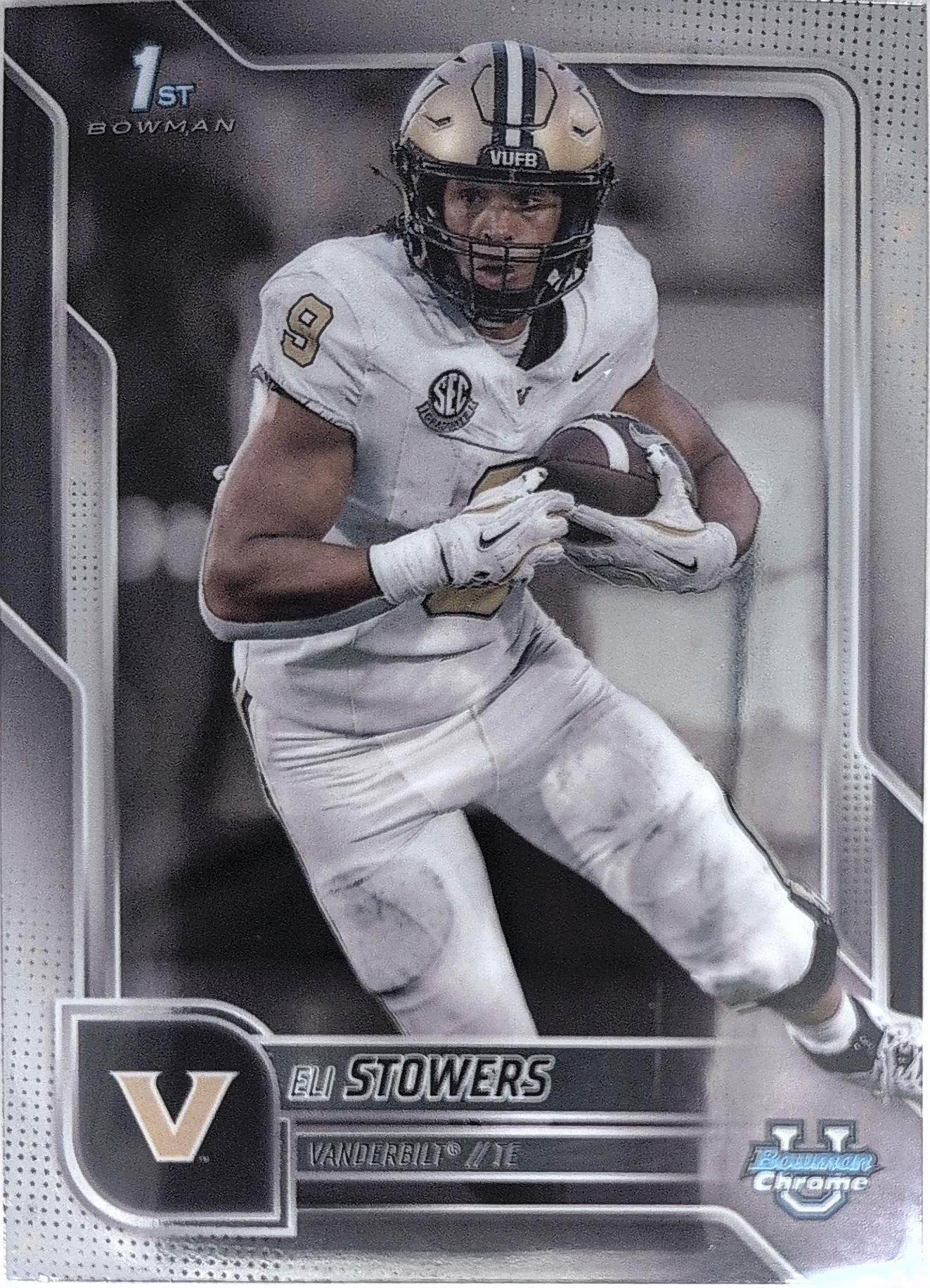 2025 Bowman University Chrome Eli Stowers #191 Vanderbilt Commodores front