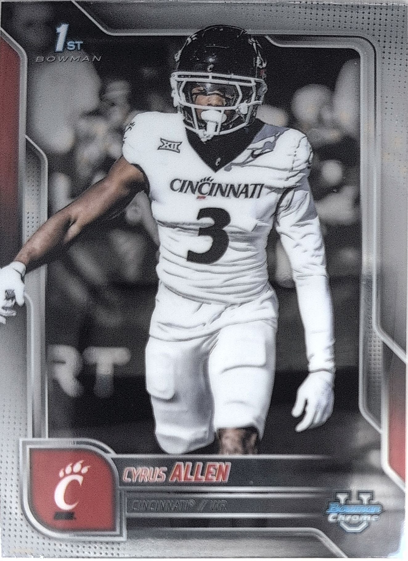2025 Bowman University Chrome Cyrus Allen #7 Cincinnati Bearcats front