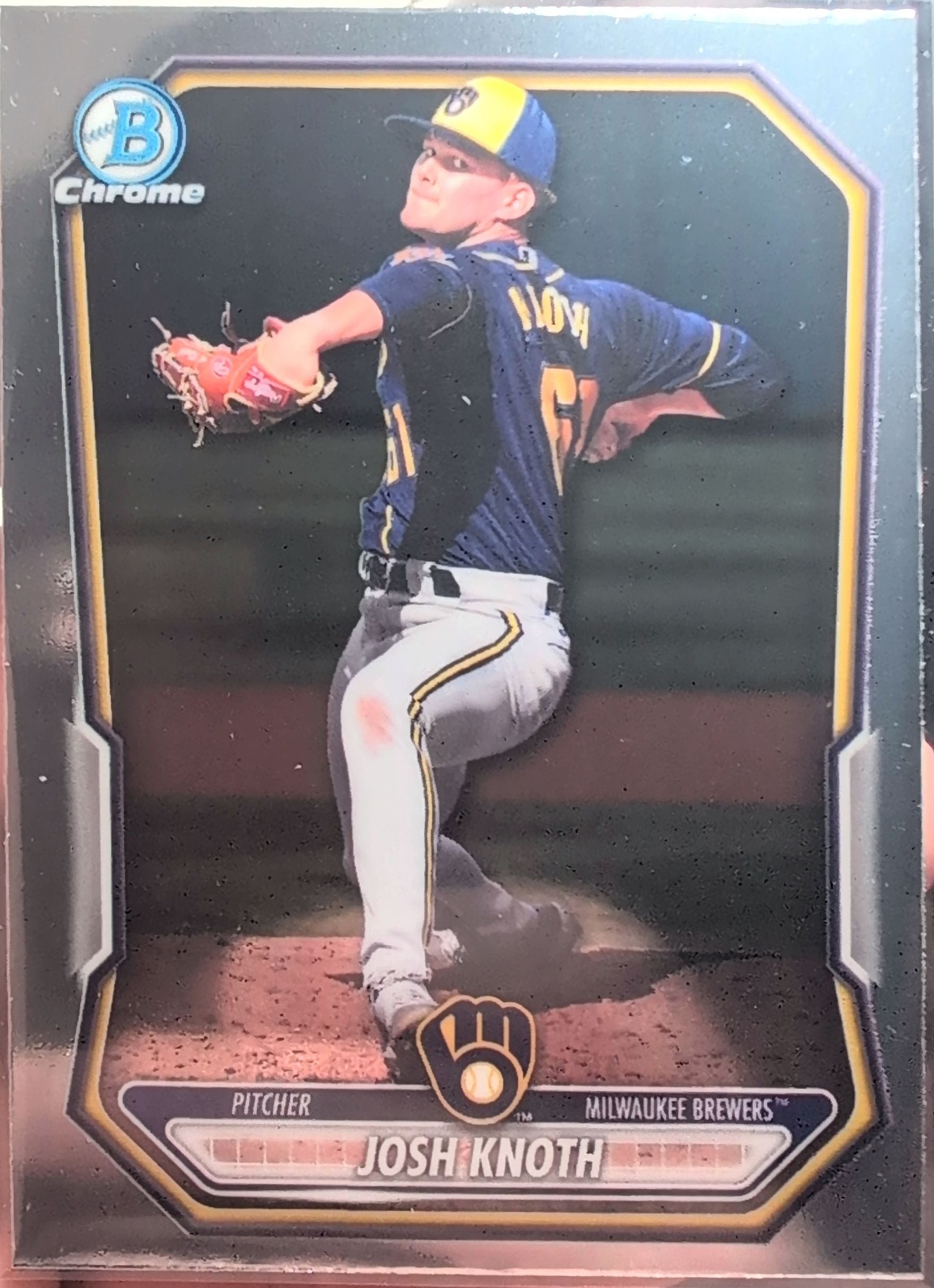 2026 Bowman Josh Knoth #BCP-113 Chrome Prospects Milwaukee Brewers front