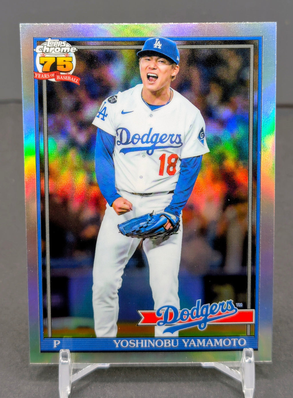 Yoshinobu Yamamoto 2026 Topps Chrome #91CB-10 1991 Topps Chrome LA Dodgers