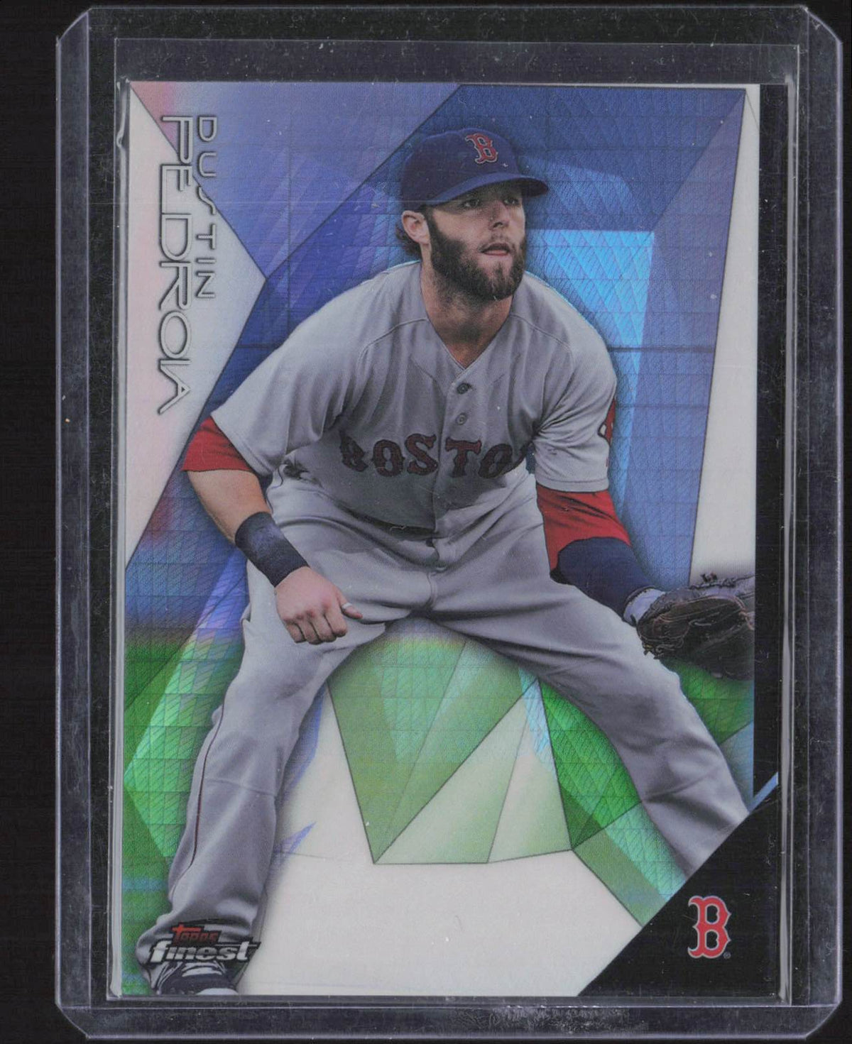Dustin Pedroia 2015 Finest #7 Prism Refractor Boston Red Sox