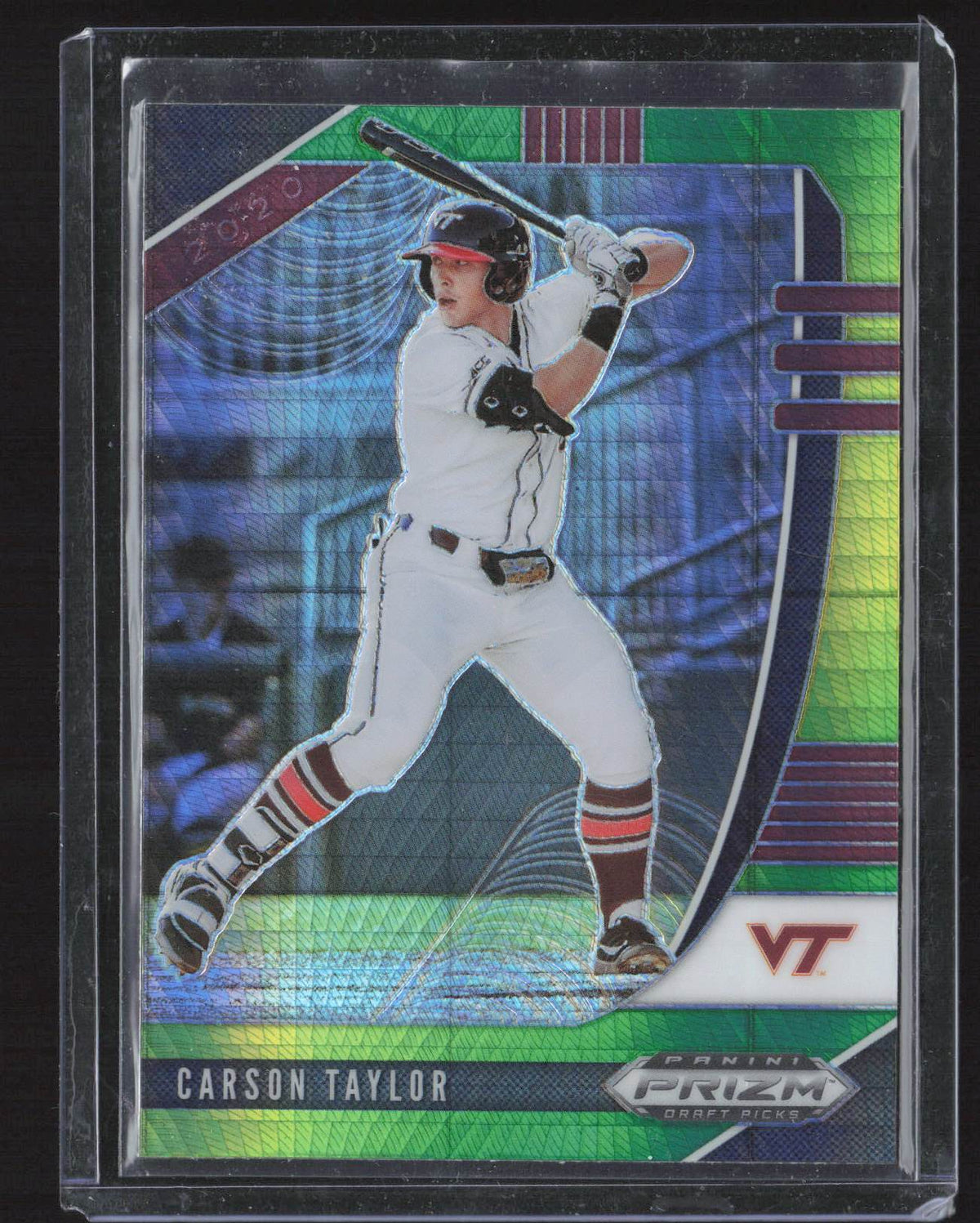 Carson Taylor 2020 Panini Prizm Draft Picks #PDP130 Hyper Green and Yellow
