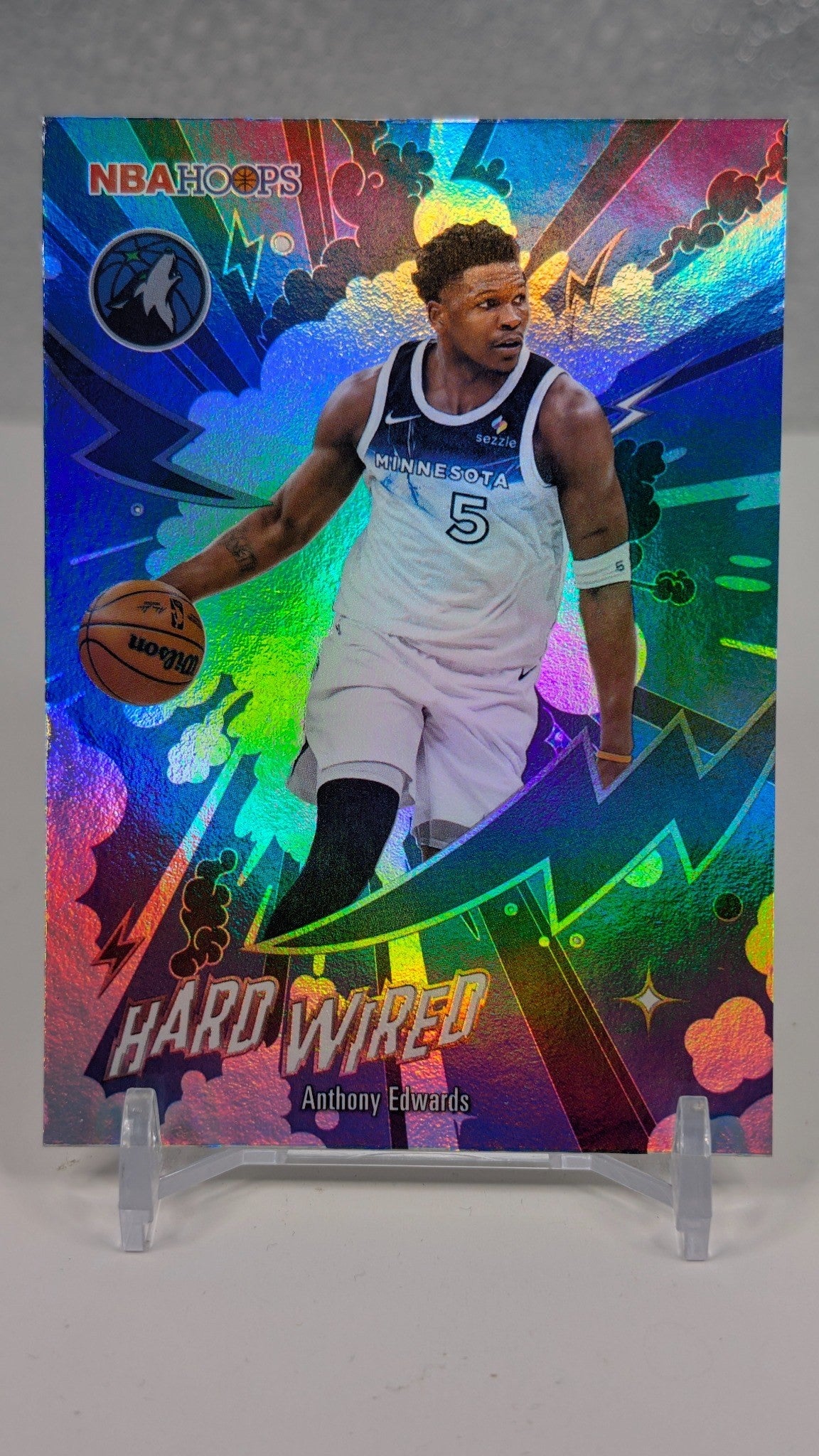 Anthony Edwards 2025-26 Hoops #HW-4 Hard Wired Minnesota Timberwolves
