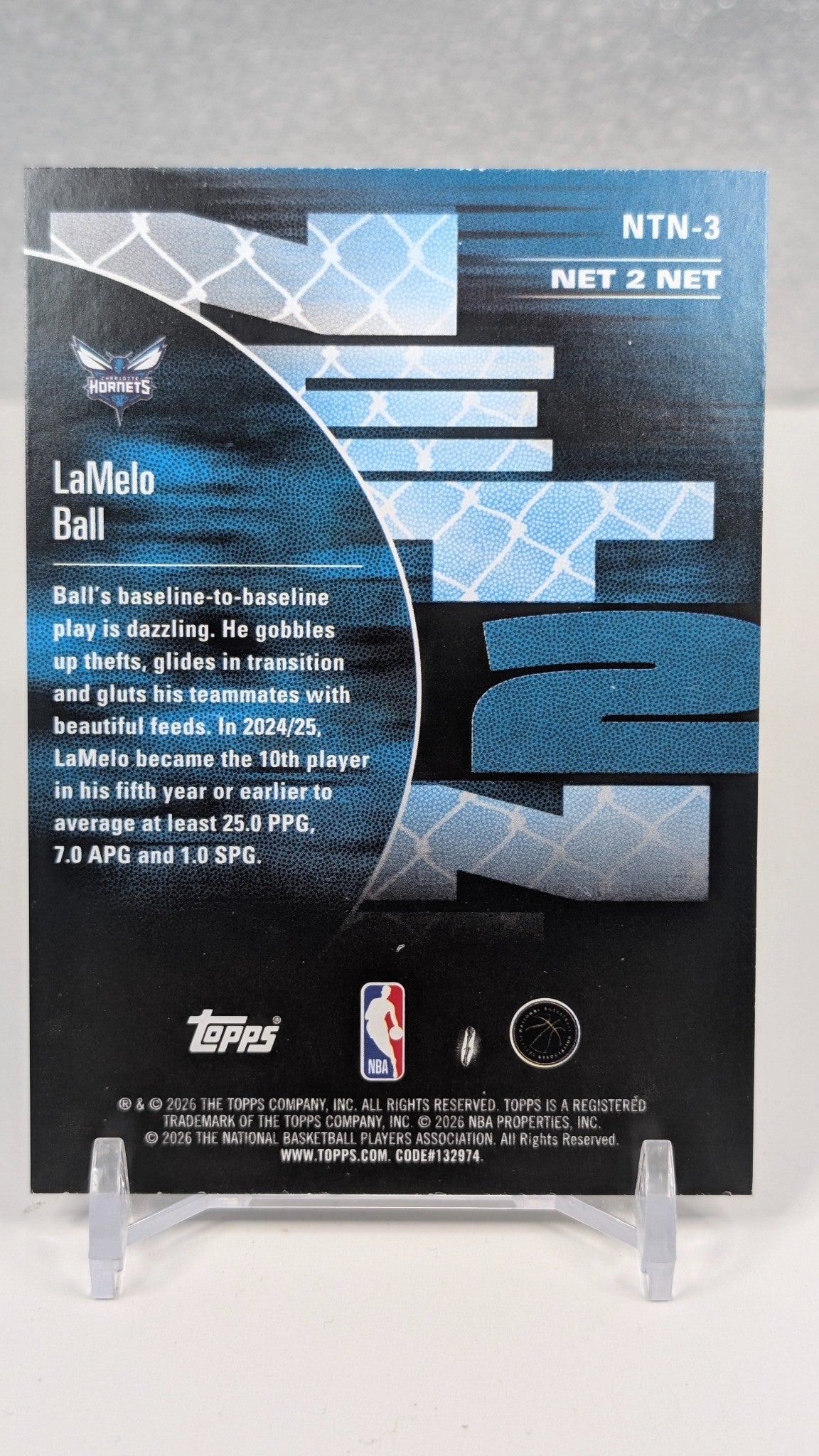 LaMelo Ball 2025-26 Hoops #NTN-3 Net 2 Net Charlotte Hornets