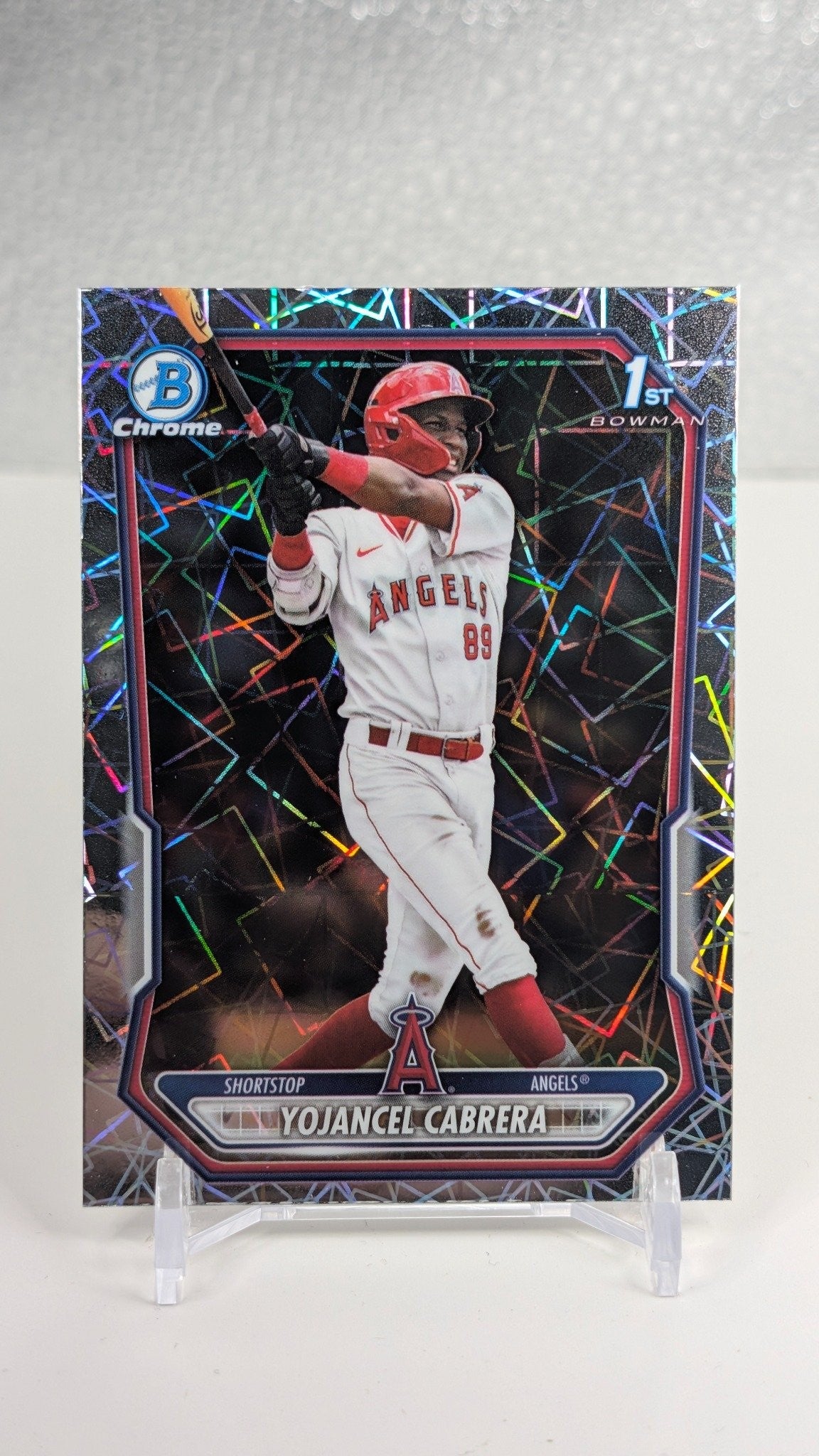 2026 Bowman Yojancel Cabrera #BCP-3 Chrome Prospects Lazer Refractor Los Angeles Angels