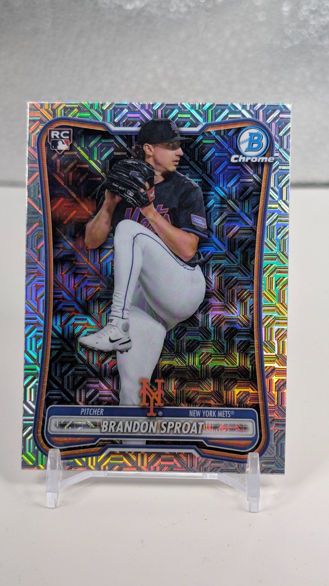 2026 Bowman Brandon Sproat #33 Chrome Mojo Refractors RC New York Mets