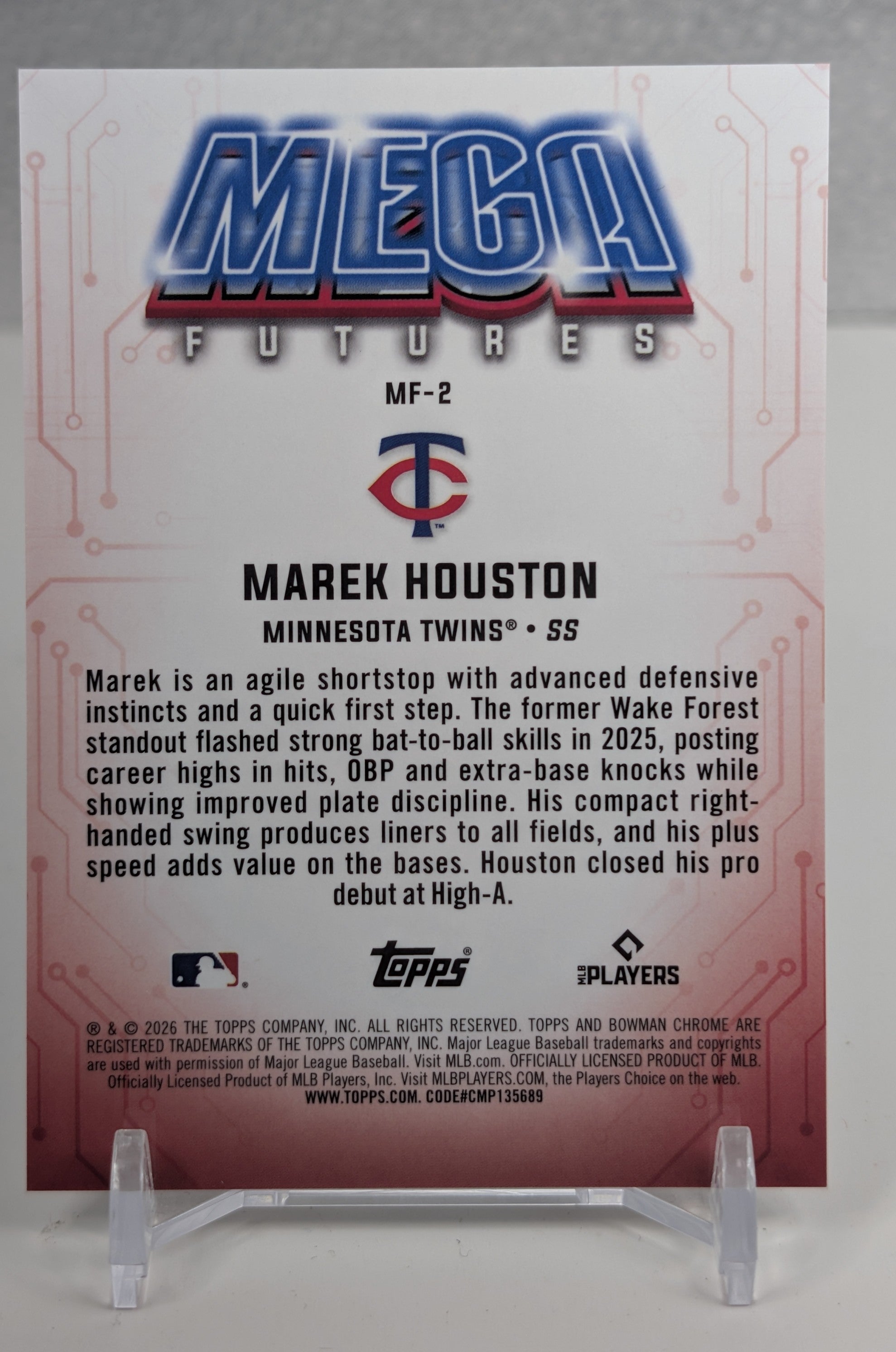 2026 Bowman Marek Houston #BCP-16 Mega Futures Mojo Minnesota Twins
