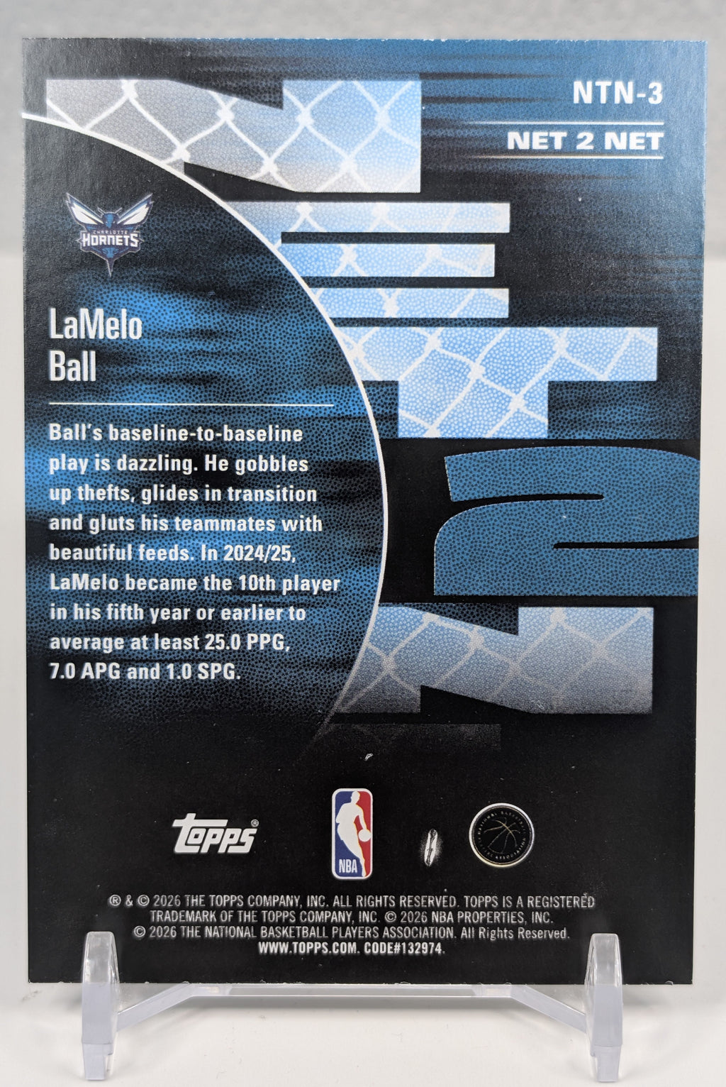 2025-26 Hoops LaMelo Ball #NTN-3 Net 2 Net Charlotte Hornets